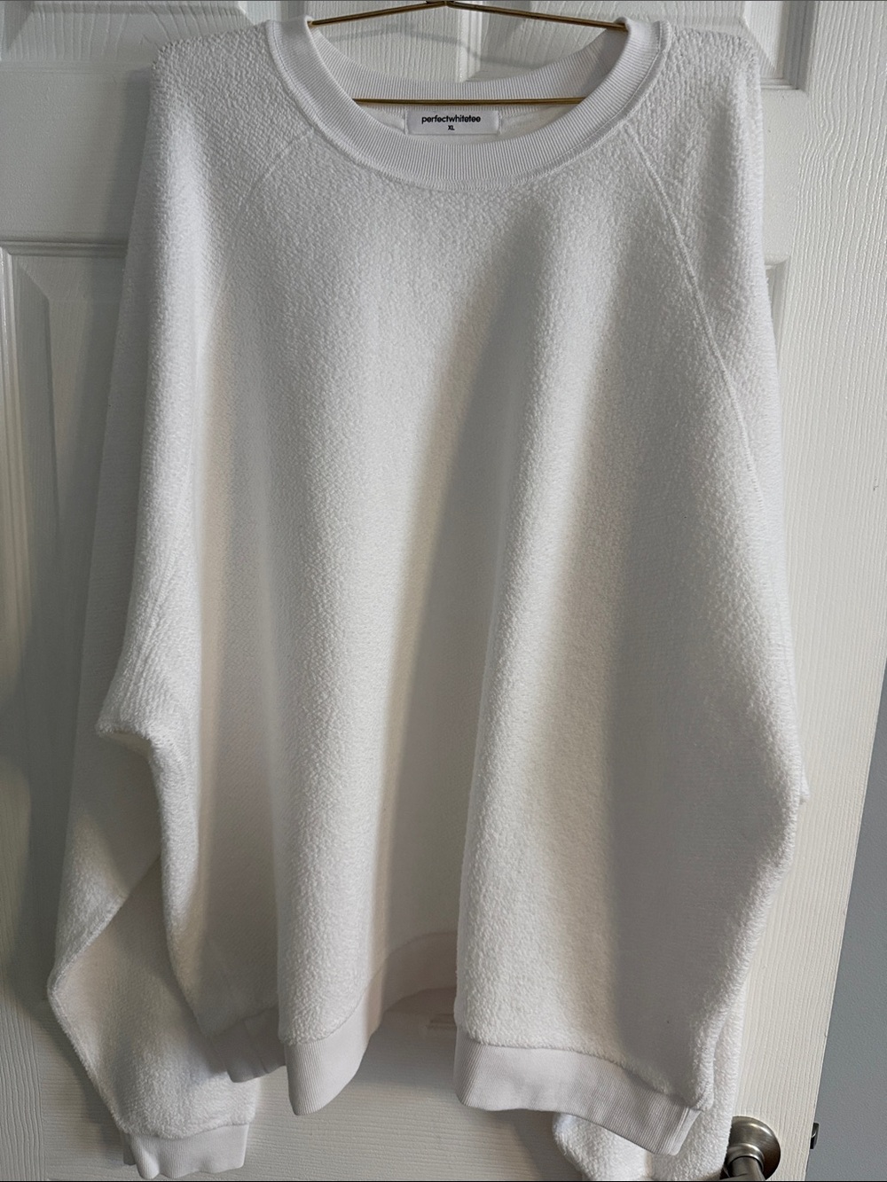 perfectwhitetee Ziggy Oversized Crewneck Sweatshirt Bright White - size XL